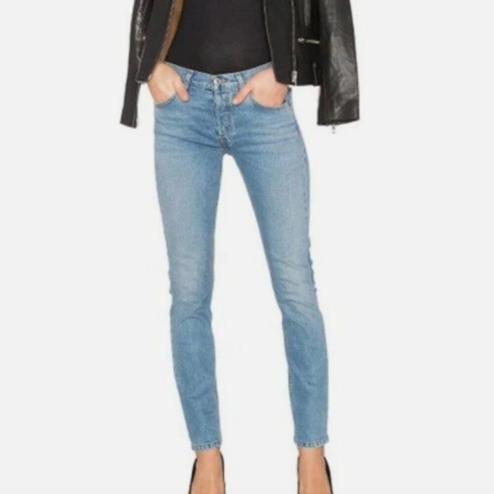 Re/Done Originals Women's High Rise Self Corps Button Fly Jeans Size 29